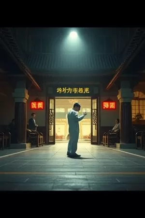 《雪落仁川港》港口雪景竖版海报
